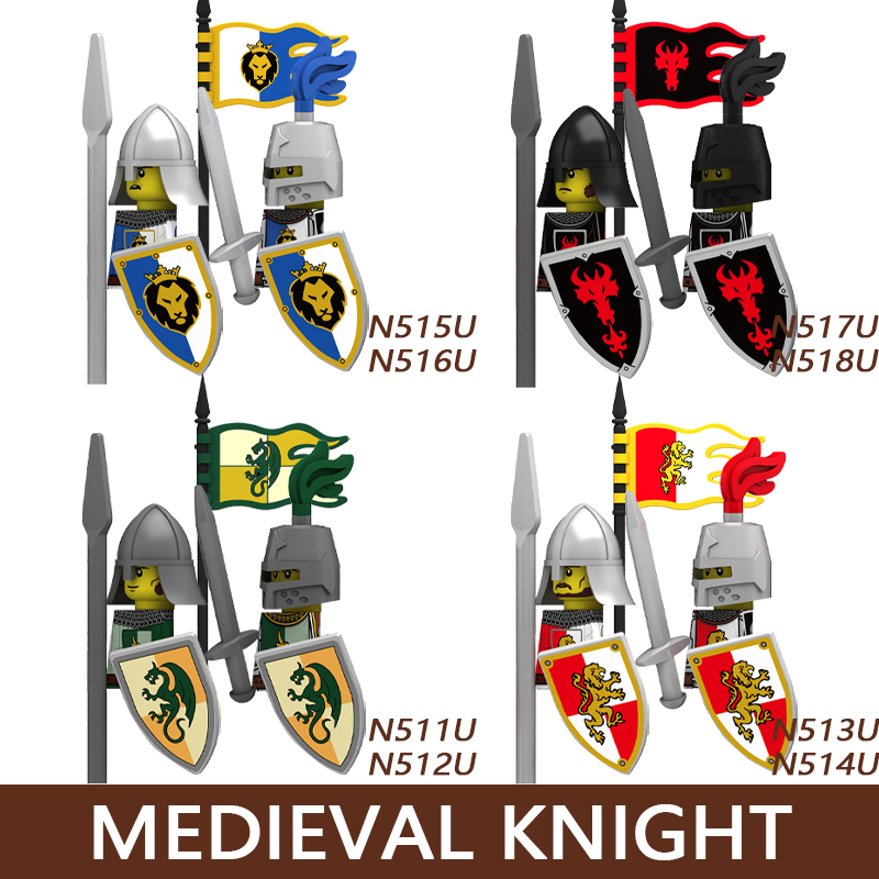 Middeleeuws kasteel soldaat bo - Lego Minifigure Holder recensie en prijs